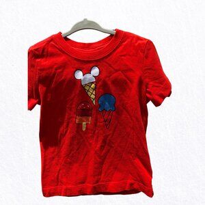 Disney Mickey Mouse Red Short Sleeve T Shirt Hanna Andersson Sz 3T